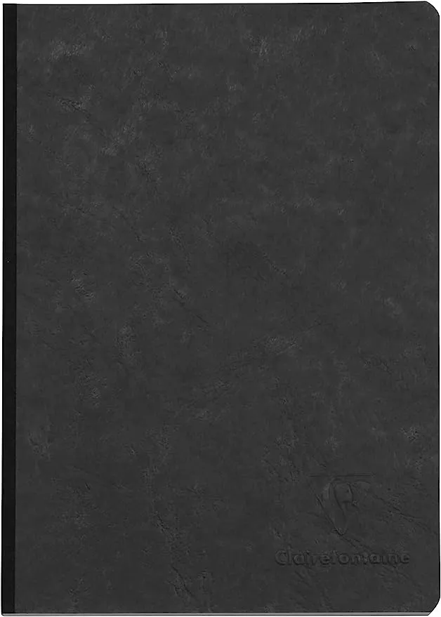 Clairefontaine Basic Clothbound A5 Notebook - Black, Lined