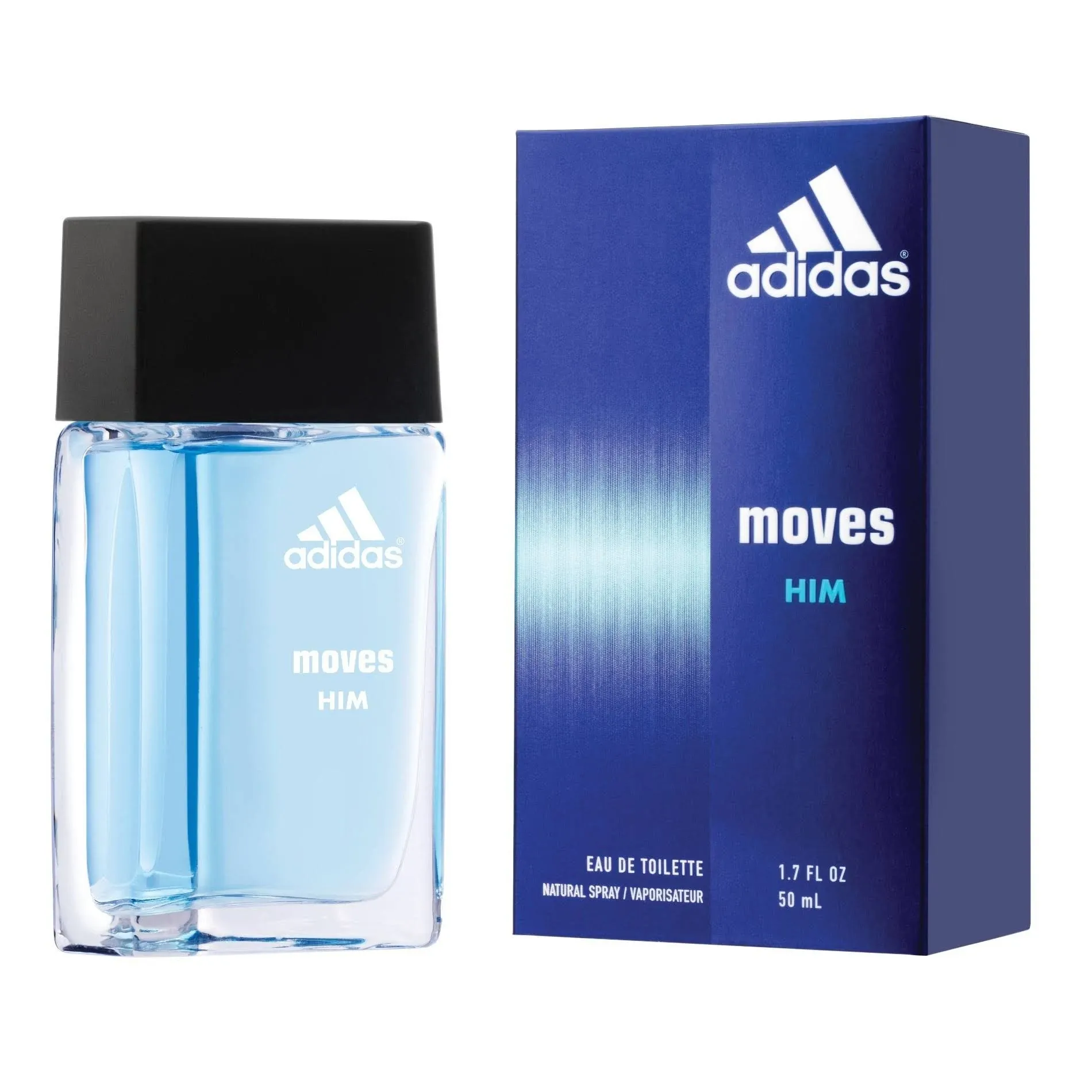 Adidas Moves for Him 1.6 oz EDT Spray for Men NIB 100% AUTHENTIC