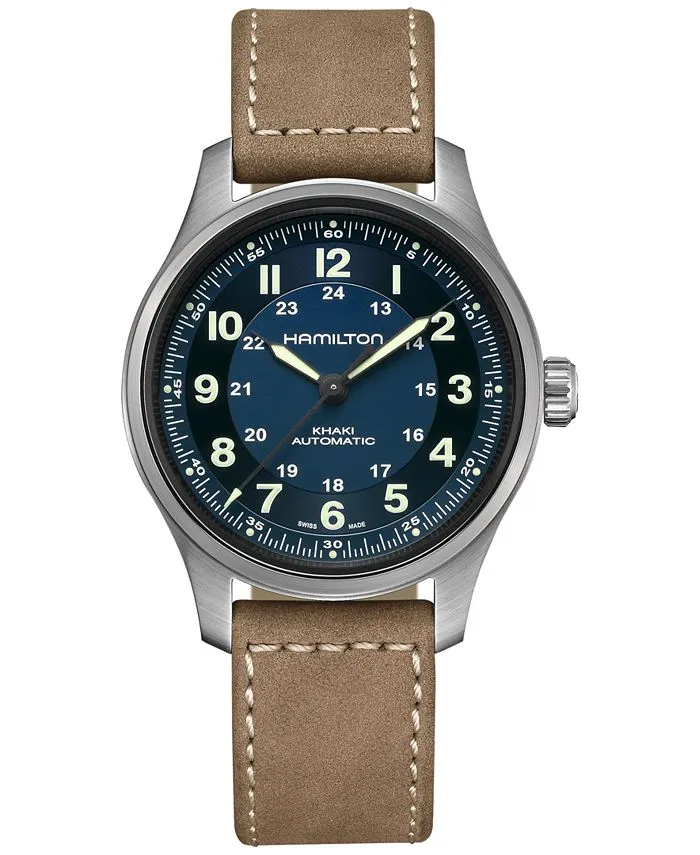 Hamilton H70545540 Khaki Field Titanium Auto 42mm Blue Dial