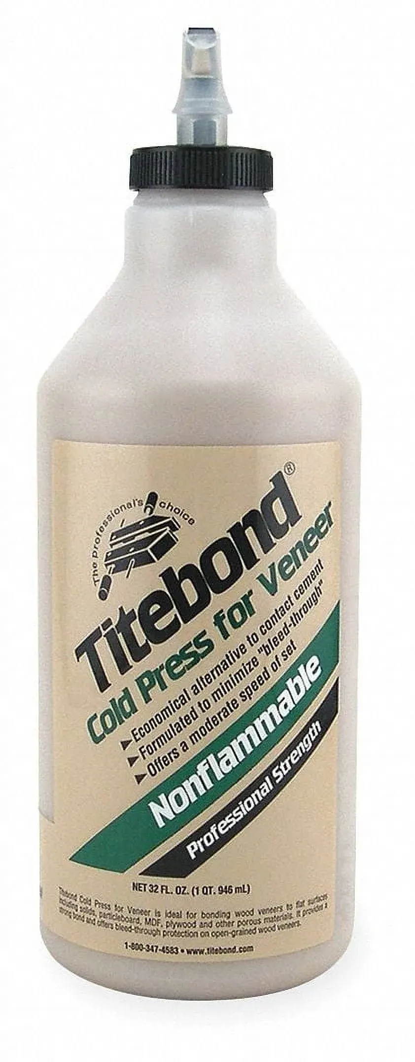 Titebond 5175 Glue, Cold Press for Veneer, 1 Quart, Brown