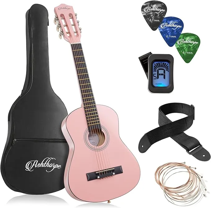 Ashthorpe 30-Inch Beginner Acoustic Guitar Starter Package