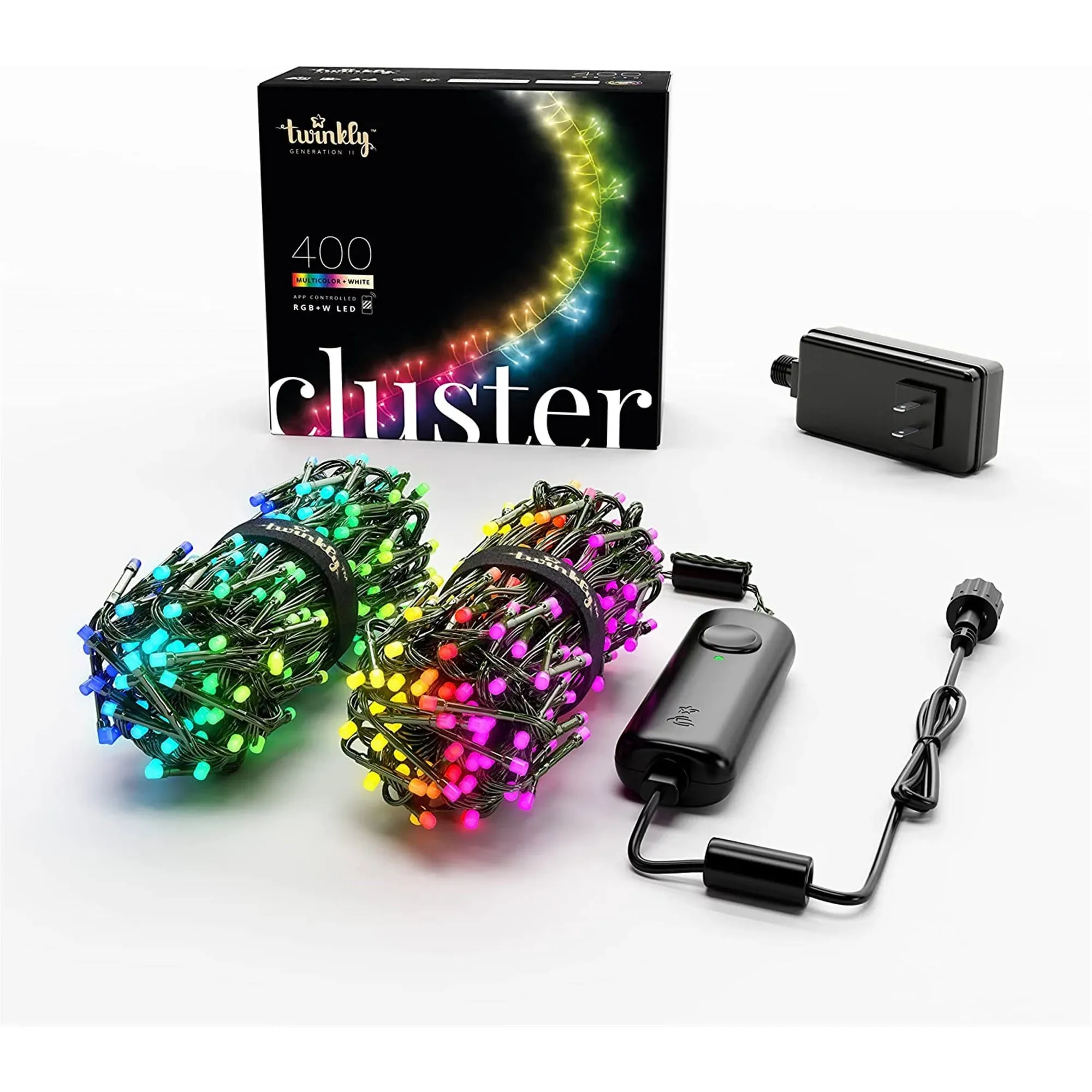 Twinkly Cluster – App-Controlled LED Cluster Lights String with 400 RGB+W (16 ...