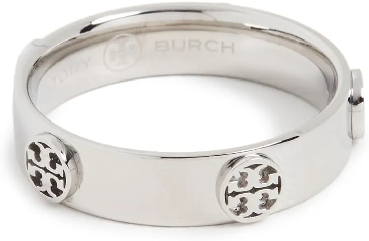 Tory Burch Miller Stud Ring Silver