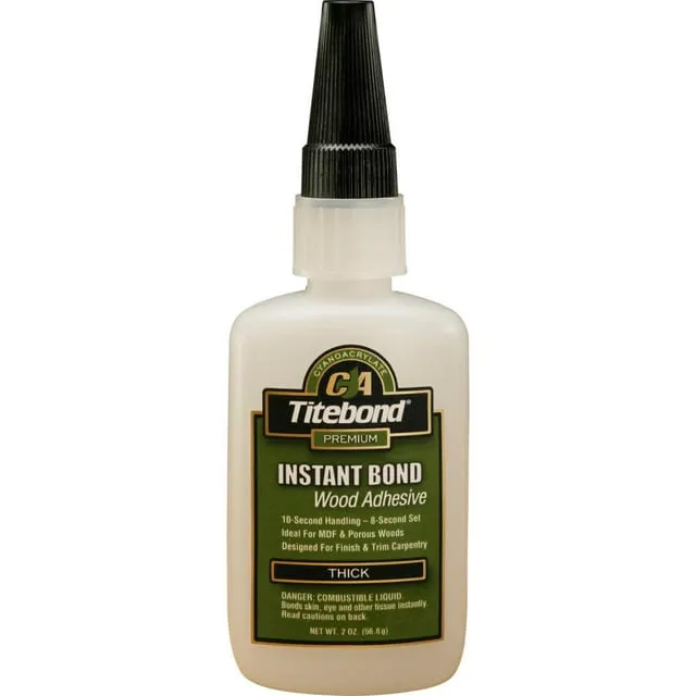 Titebond 6222 4 oz Thick Instant Bond Wood Adhesive