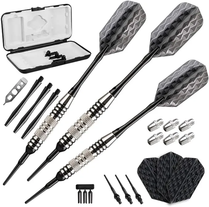 Viper Bobcat Adjustable Soft Tip Darts Black Rings 16-19 Grammes