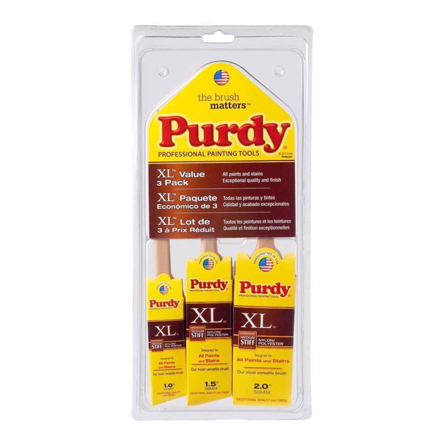 Purdy 140853100 XL Brush 3 Pack