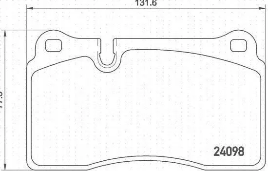 Brembo P85116 Low-Met Front Disc Brake Pad Set ASTON MARTIN/AUDI/FERRARI OE# 8J0698151D