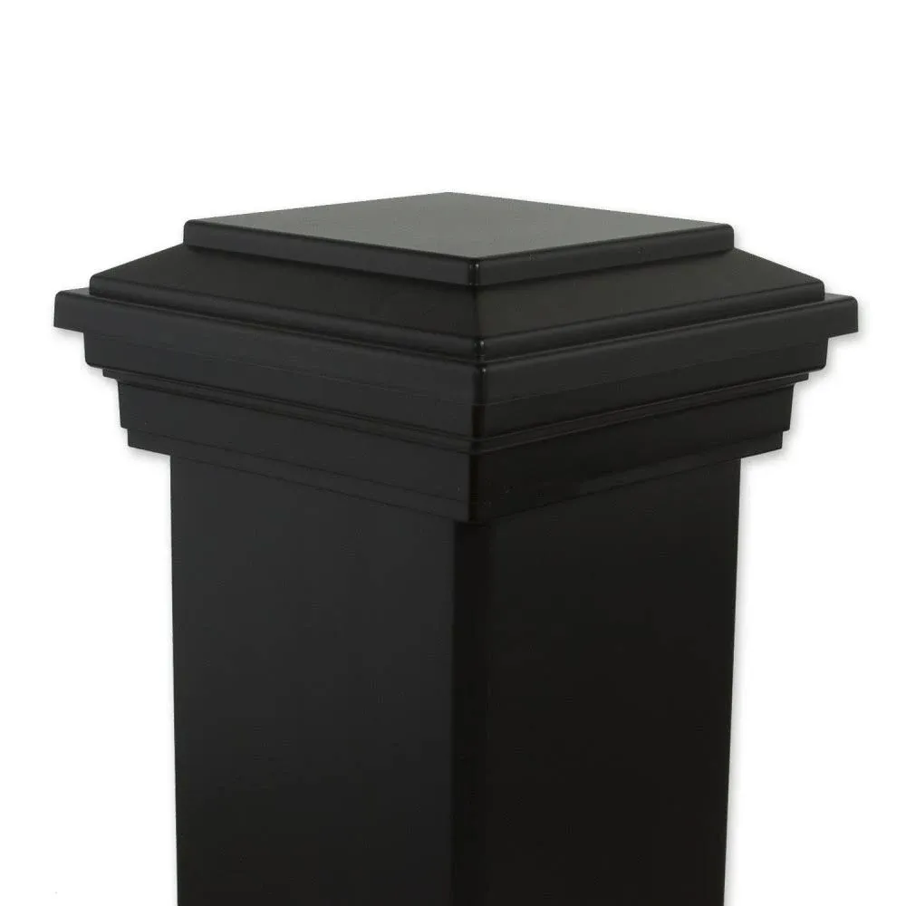 Trex Enhance Charcoal Black Composite Deck Post Cap 4.55&#034; x 4.55&#034;