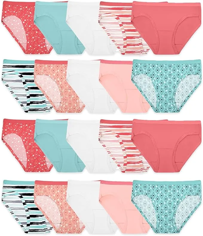 Fruit of the Loom Girls' Cotton Hipster Underwear