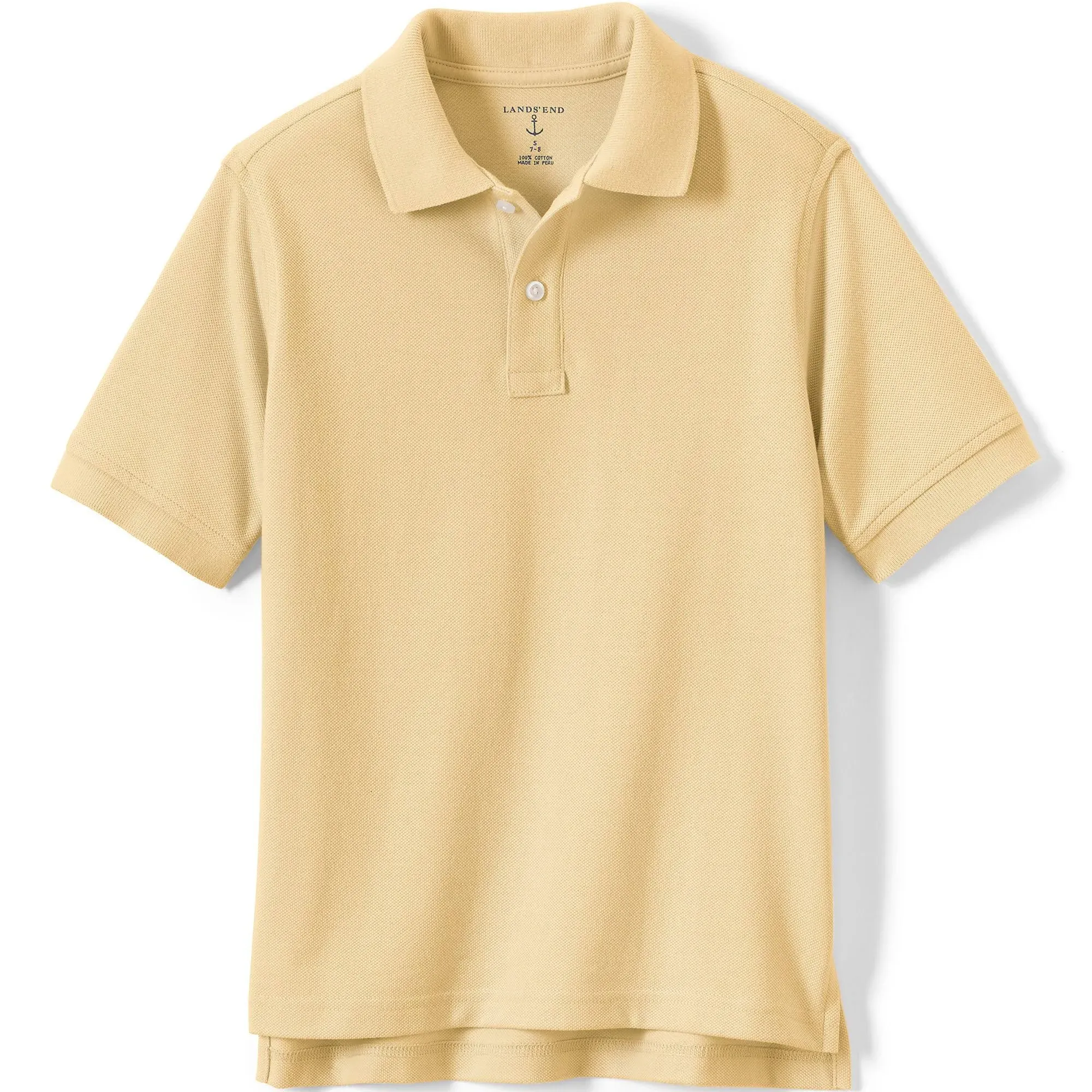 Lands' End Kids Short Sleeve Mesh Polo Shirt