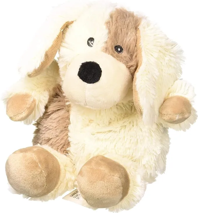 Warmies Junior Puppy Microwavable, Hot or Cold for Cool Relaxation and Warm Relief, Lavender Scented Cozy Plush Animal