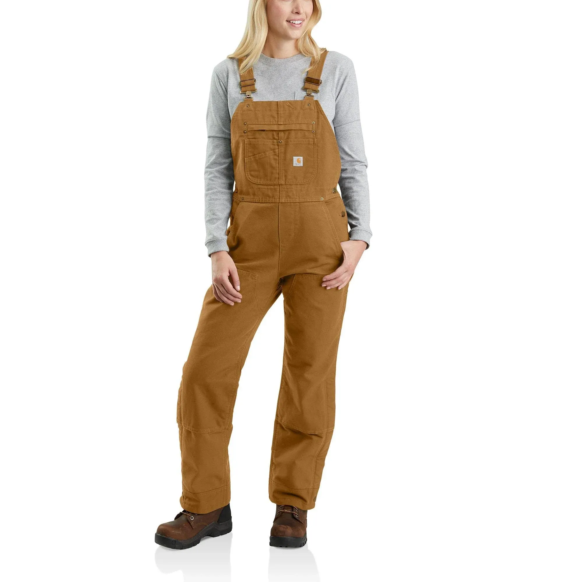 Carhartt Women's Relaxed Fit Washed Duck Insulated Bib Overall