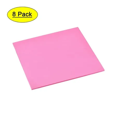 Uxcell Pink Eva Foam Sheets 10 x 10 inch 5mm Thickness for Crafts DIY Projects, 8 Pcs