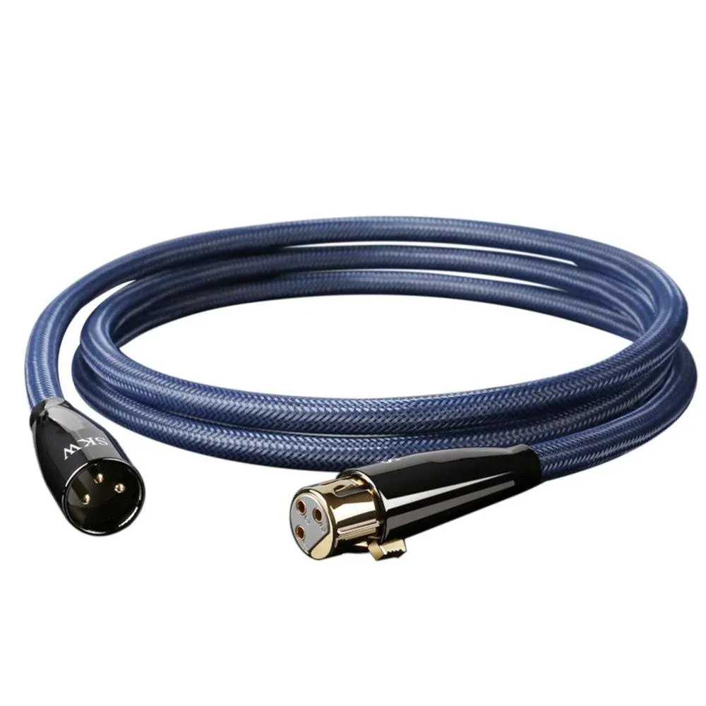 Single Ofc Balanced Xlr Male To Xlr Female 3 Pin Microphone Cable 3.2ft 1m