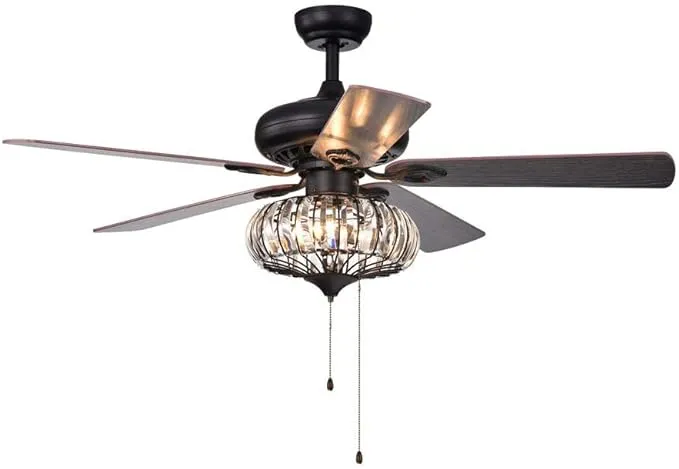 Warehouse of Tiffany CFL-8306 Ceiling Fan, 52", Black