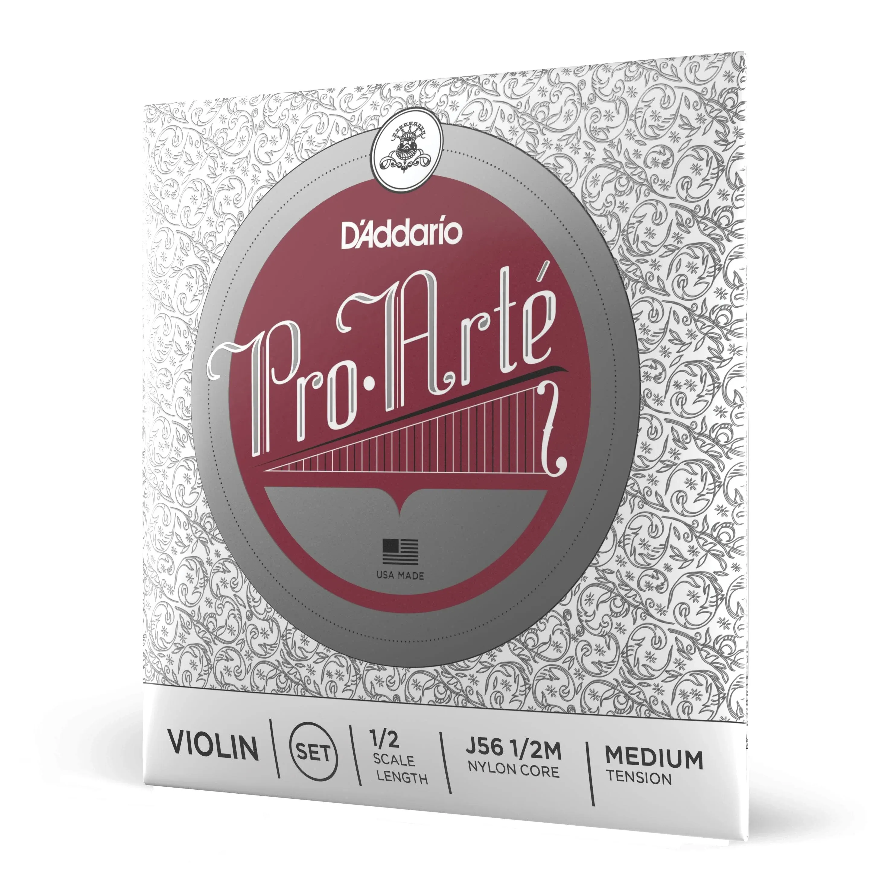 D'Addario J56 1/2M Pro-Arte Nylon violin Strings, Medium