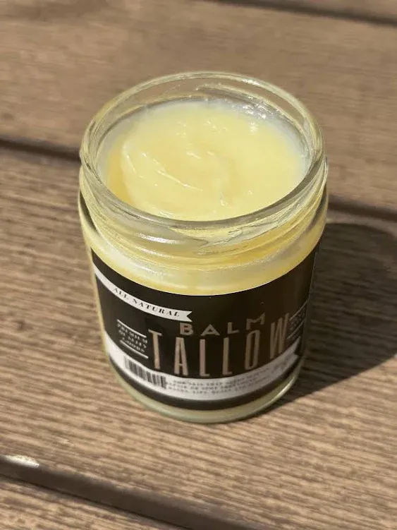 9oz All Natural Tallow Balm, 100% Grass Fed Skin Cream