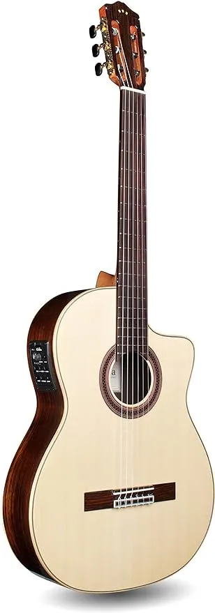 Cordoba GK Studio Negra Cutaway Flamenco Acoustic-Electric Nylon String Guitar, Iberia Series