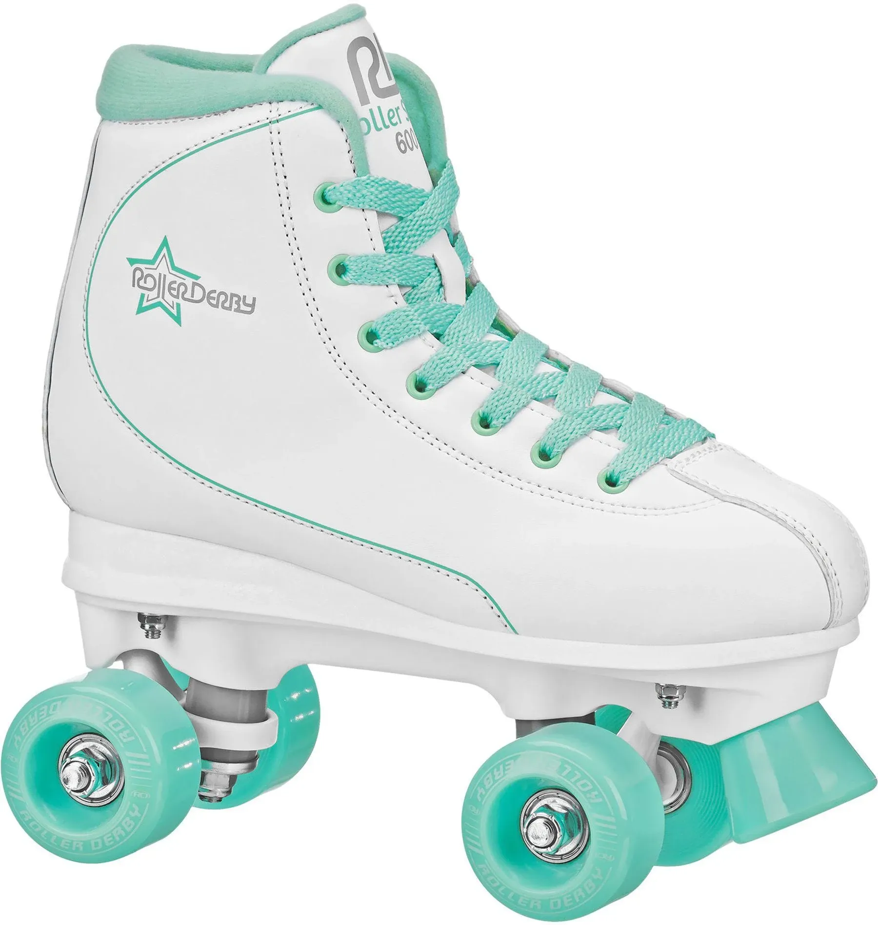 Roller Derby Women's Roller Star 600 Quad Skates White-Mint 9