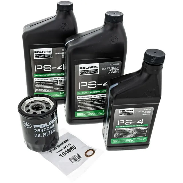 Polaris PS-4 5w-50 Full Synthetic Oil Change Kit