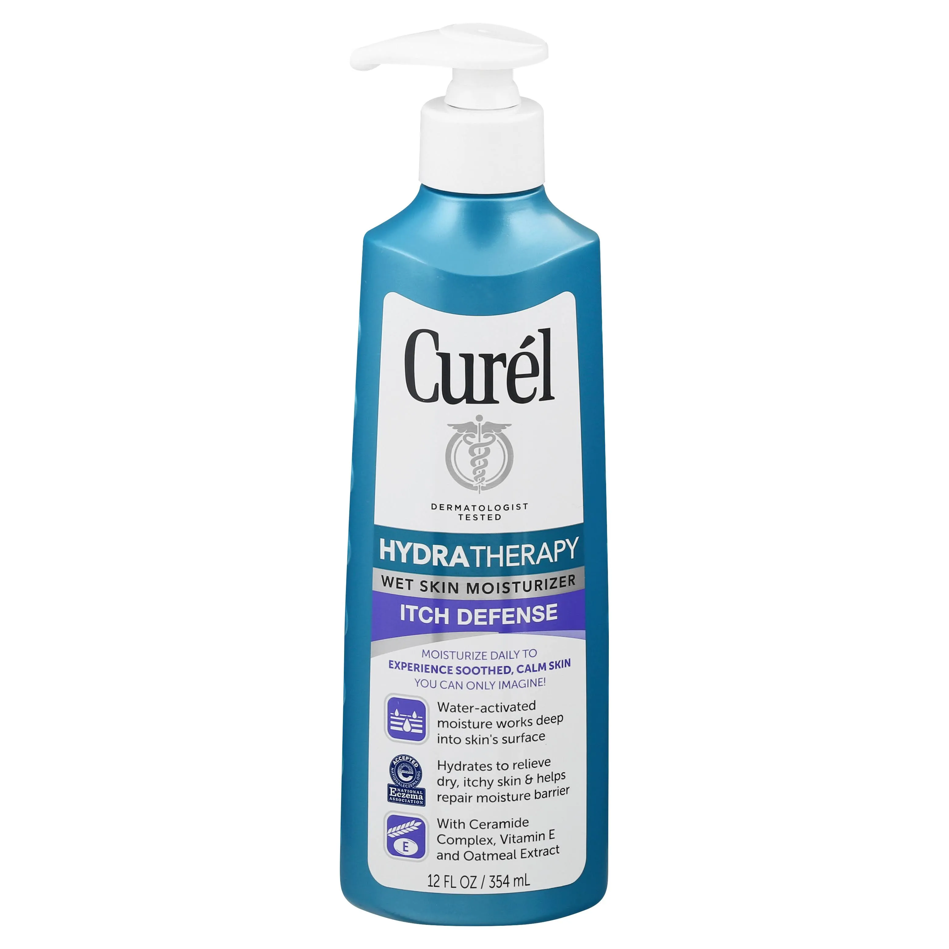 Curel Hydra Therapy Wet Skin Moisturizer, Itch Defense - 12 fl oz