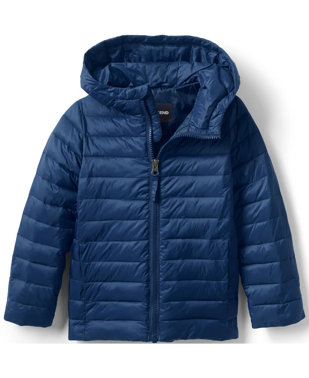 Kids Lands' End Husky ThermoPlume Packable Hooded Jacket