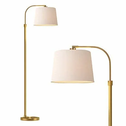 Oneach 62" Gold Floor Lamp for Living Rooms Tall Arc Standing Lamps with Remote Bedrooms Industrial Corner Nursery Girls Kid Vintage Mid-Century Modern Reading Light Office(Bulb Included)