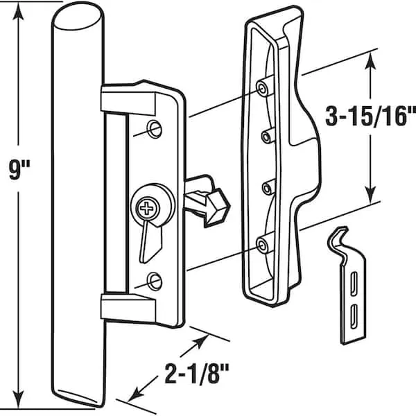 Sliding Door Wood Handle Set