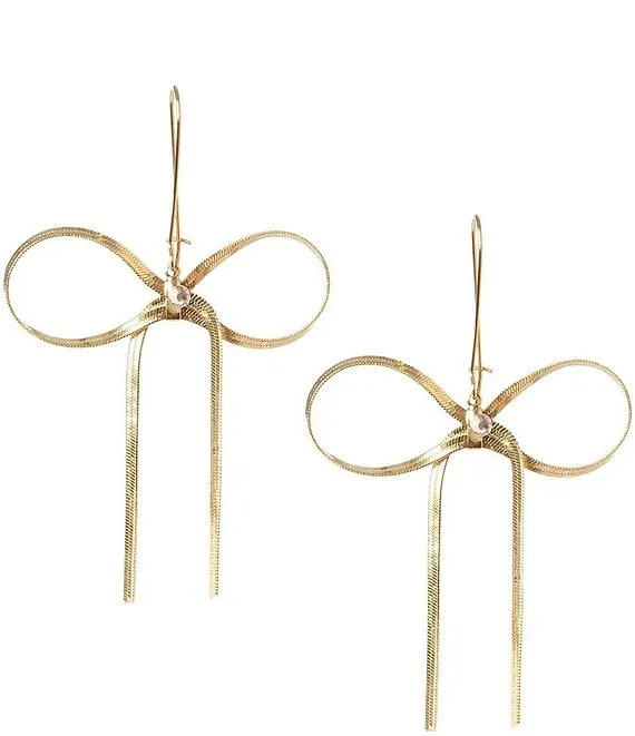 Betsey Johnson Gold-Tone Bow Earrings