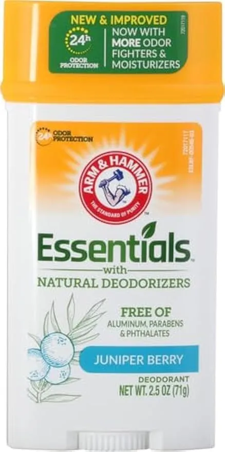 Arm & Hammer Essentials Solid Deodorant Clean Juniper Berry 2.5 oz 3 Pack