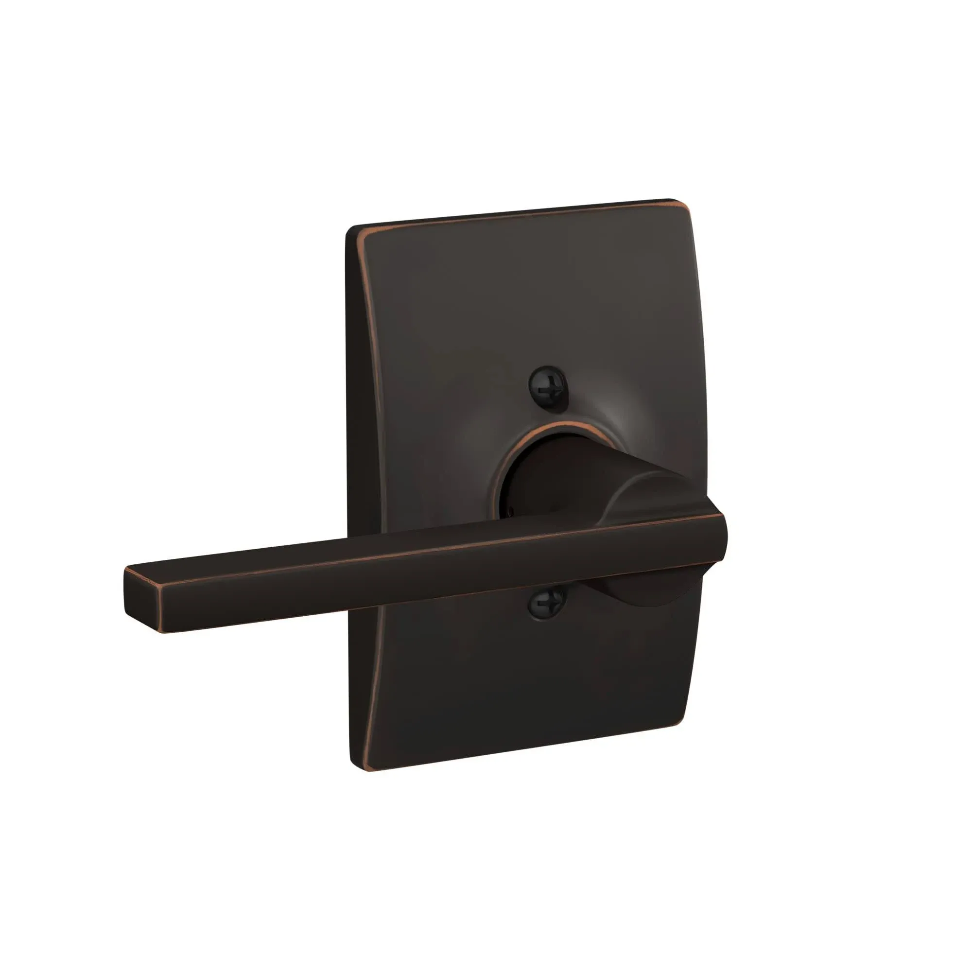 Schlage Latitude Aged Bronze Dummy Door Lever with Century Trim