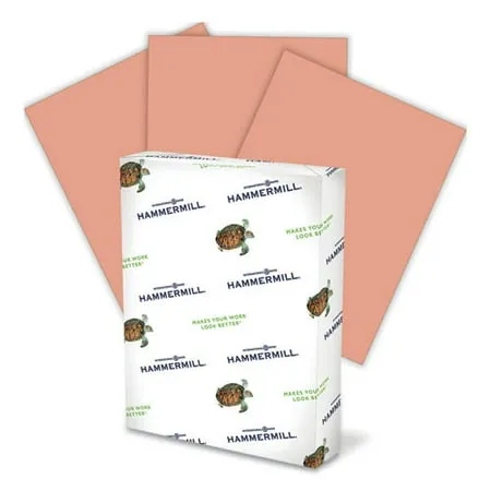 Hammermill Recycled Colored Paper, 20lb, 8-1/2 x 11, Salmon, 500