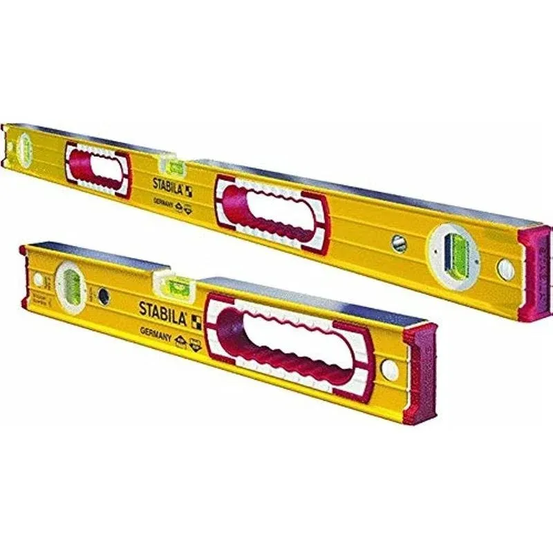 Stabila 37816 48-Inch and 16-Inch Aluminum Box Beam Level Set, YellowStabila 37816 48-Inch and 16-Inch Aluminum Box Beam Le…