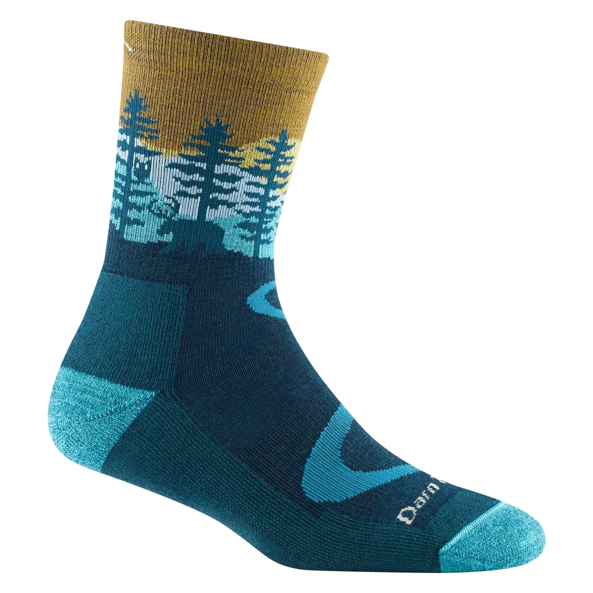 Darn Tough Northwoods Micro Crew Midweight Cushion Sock - Women's Dark Teal, M