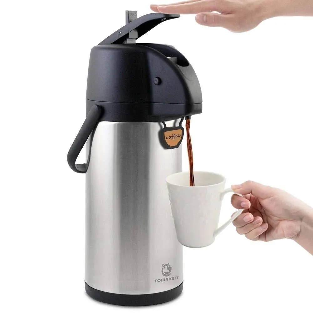 Airpot Coffee Carafe Thermal 3L(102 Oz) Insulated Stainless Steel Large Beverage