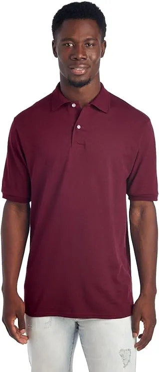 Jerzees Men's Short Sleeve Polo Shirts, SpotShield Stain Resistant, Sizes S-5x