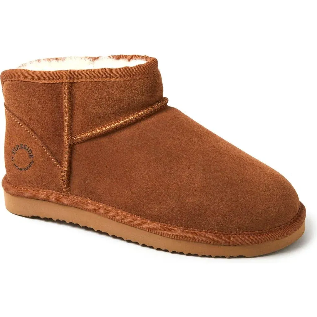 DEARFOAMS Women's Riverland Genuine Shearling Micro Bootie