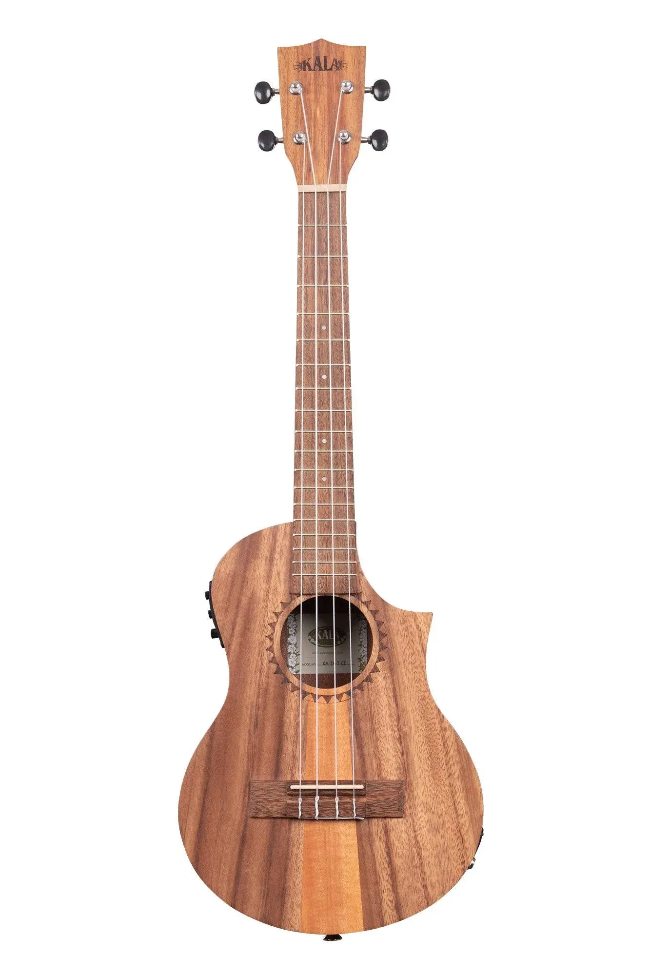 Kala Teak Tri-Top Tenor Ukulele w/ Cutaway & EQ