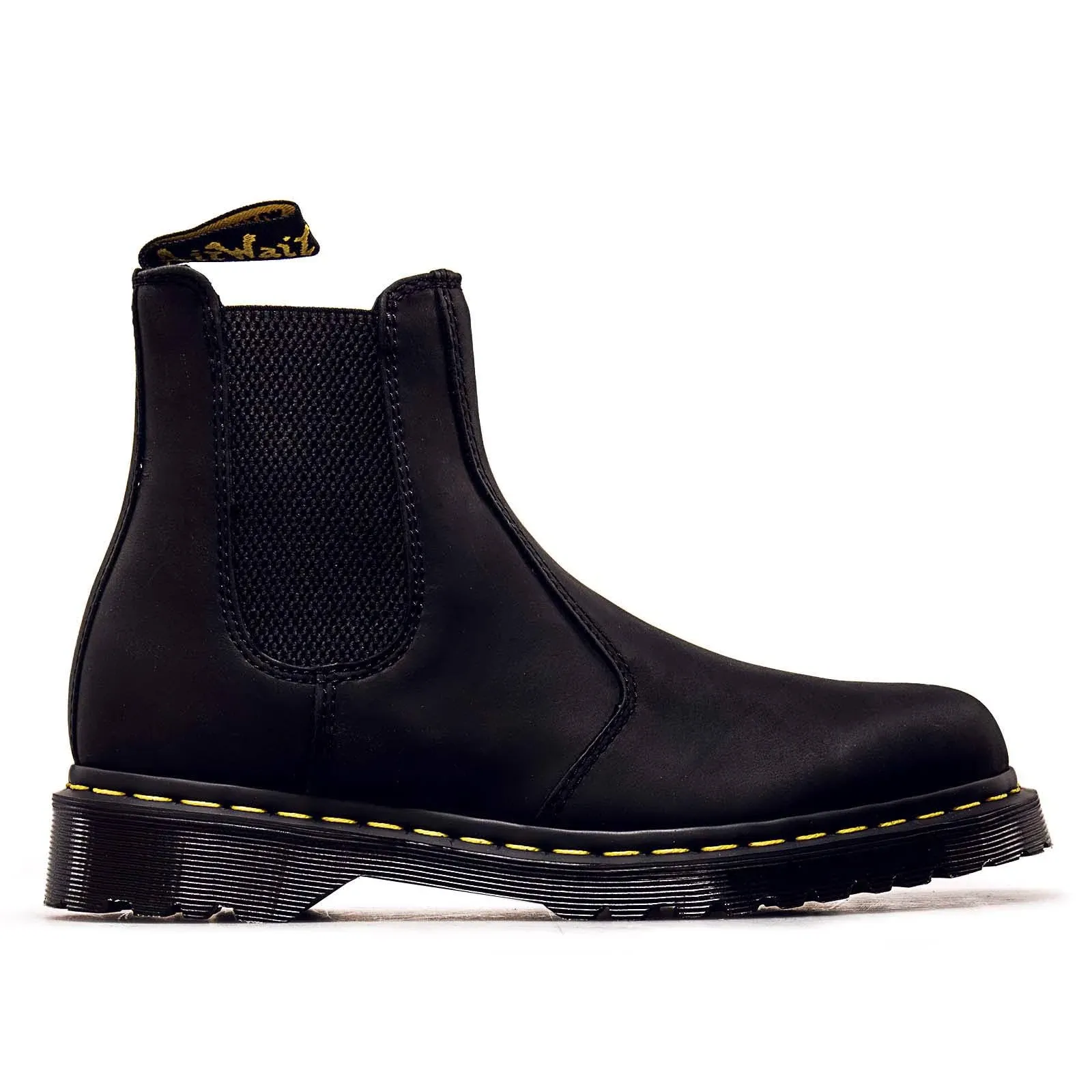 Dr Martens Black 2976 Waxed Full Grain Leather Chelsea Boots