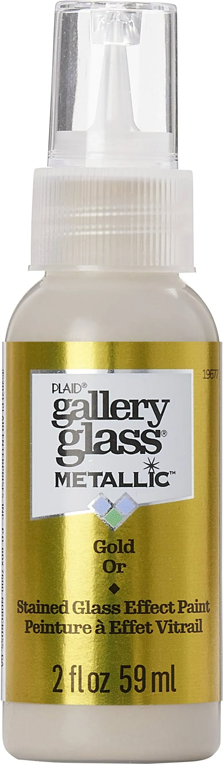 Gallery Glass Gold Stained Glass 2 fl oz Brilliant Metallic Finish Paint, Perfect for Easy to Apply DIY Arts and Crafts, 19677