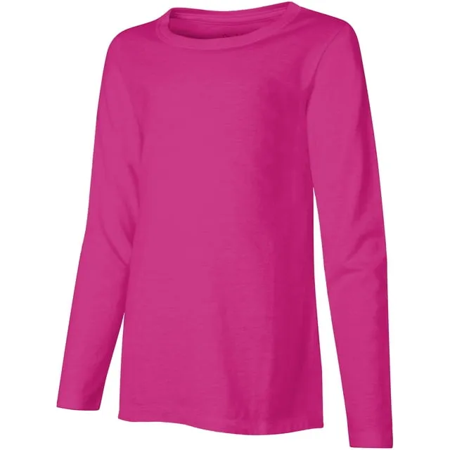 Hanes Girls' Long Sleeve Crewneck T-Shirt