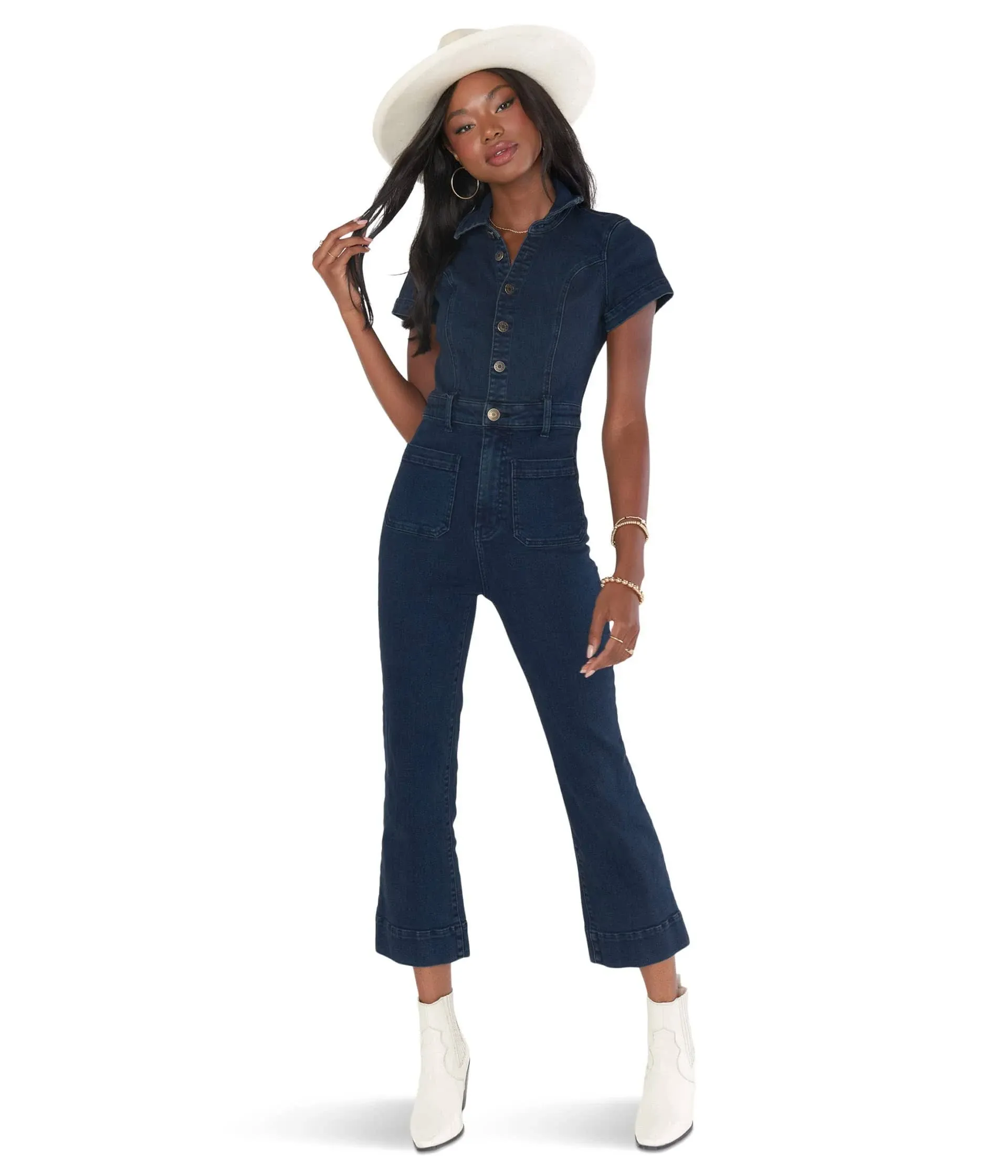 Show Me Your Mumu Womens Cropped Everhart Jumpsuit