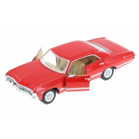 1967 Chevy Impala Hard Top Red - Kinsmart 5418D - 1/43 Scale Diecast Model Toy Car (Brand New but NO BOX)