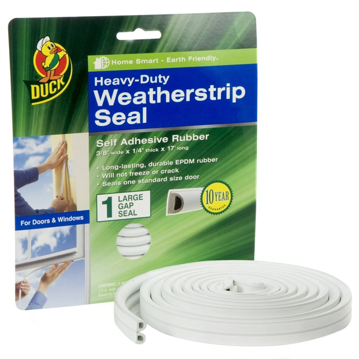 Duck Brand Heavy-Duty Weatherstrip Seal Gap