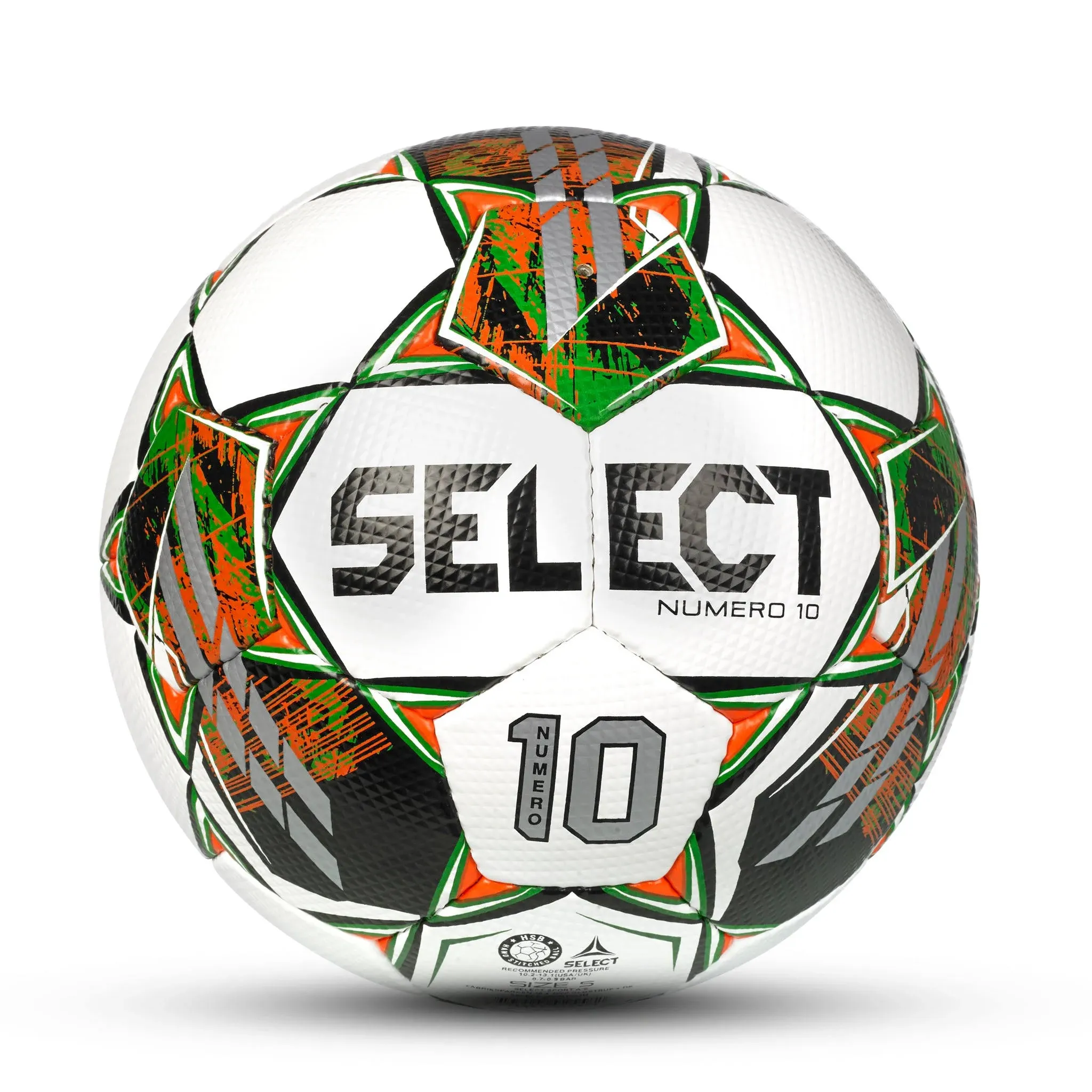 Select Numero 10 Size 5 Soccer Ball 22 - White/Green/Orange