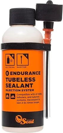 Orange Seal - Endurance Formula Tubeless Bike Tire Sealant | Long Lasting, Fast Sealing | for MTB, Road, CX and Gravel Bicycle Tires