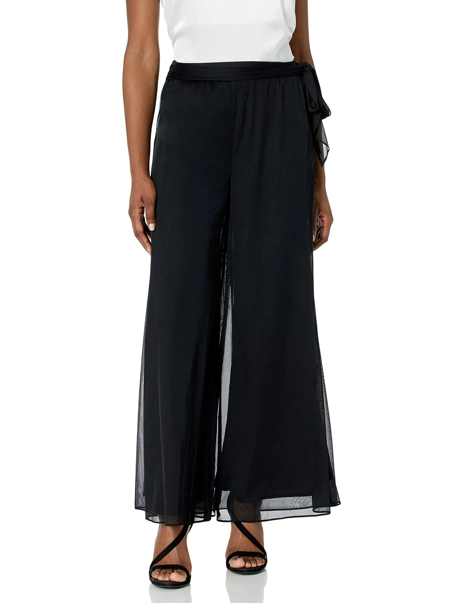 Alex Evenings Wide Leg Mesh Pants