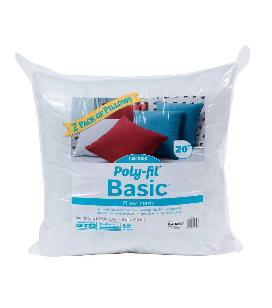 Poly Fil Basic 2PK Pillow Inserts