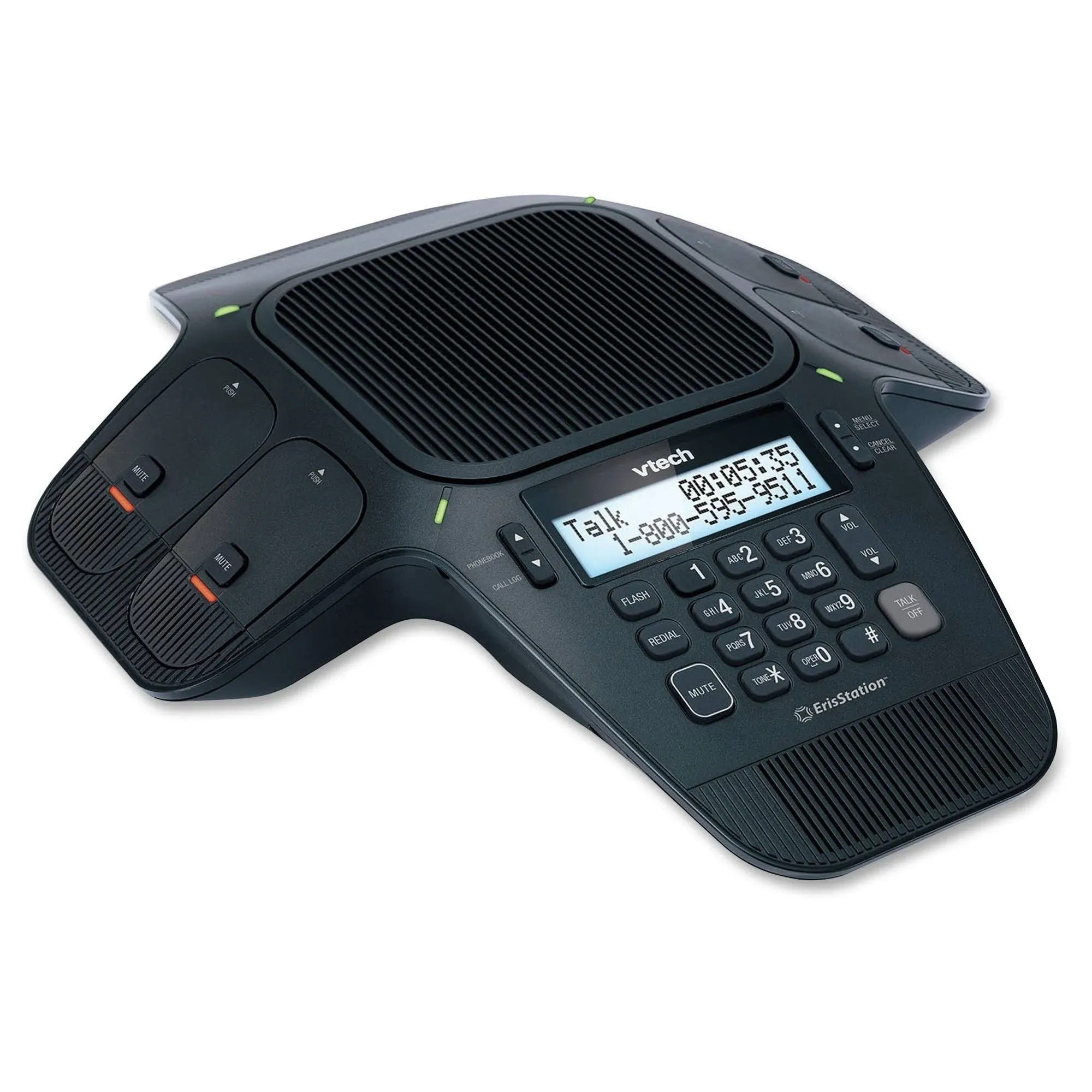 Vtech VCS704 ErisStation Dect 6.0 Conference Phone with Four Wireless Mics using Orbitlink Wireless Technology