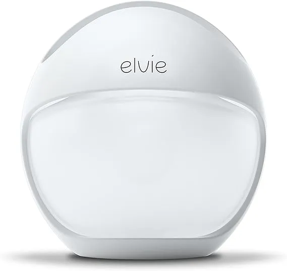 Elvie Curve Manual Wearable Breast Pump | Hands-Free, Kick-Proof, Portable Silicone Pump That Can Be Worn in-Bra for Gentle, Natural Milk Expression | Breast Feeding Essentials